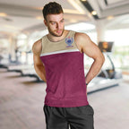 Queensland Samoa Custom Men Tank Top Maroon Pacific Polynesian Tribal Pattern