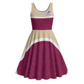 Queensland Samoa Custom Midi Dress Maroon Pacific Polynesian Tribal Pattern - Aussie Hoodie