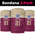Queensland Samoa Custom Neck Gaiter Maroon Pacific Polynesian Tribal Pattern - Aussie Hoodie