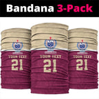 Queensland Samoa Custom Neck Gaiter Maroon Pacific Polynesian Tribal Pattern - Aussie Hoodie