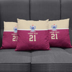 Queensland Samoa Custom Pillow Cover Maroon Pacific Polynesian Tribal Pattern - Aussie Hoodie
