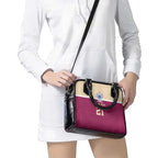 Queensland Samoa Custom Shoulder Handbag Maroon Pacific Polynesian Tribal Pattern
