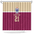 Queensland Samoa Custom Shower Curtain Maroon Pacific Polynesian Tribal Pattern