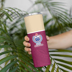 Queensland Samoa Custom Skinny Tumbler Maroon Pacific Polynesian Tribal Pattern