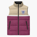 Queensland Samoa Custom Sleeveless Puffer Jacket Maroon Pacific Polynesian Tribal Pattern - Aussie Hoodie