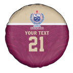 Queensland Samoa Custom Spare Tire Cover Maroon Pacific Polynesian Tribal Pattern