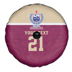 Queensland Samoa Custom Spare Tire Cover Maroon Pacific Polynesian Tribal Pattern