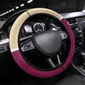 Queensland Samoa Steering Wheel Cover Maroon Pacific Polynesian Tribal Pattern