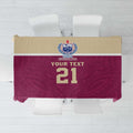 Queensland Samoa Custom Tablecloth Maroon Pacific Polynesian Tribal Pattern
