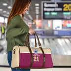 Queensland Samoa Custom Travel Bag Maroon Pacific Polynesian Tribal Pattern - Aussie Hoodie