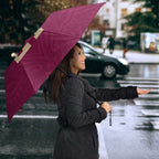 Queensland Samoa Custom Umbrella Maroon Pacific Polynesian Tribal Pattern - Aussie Hoodie