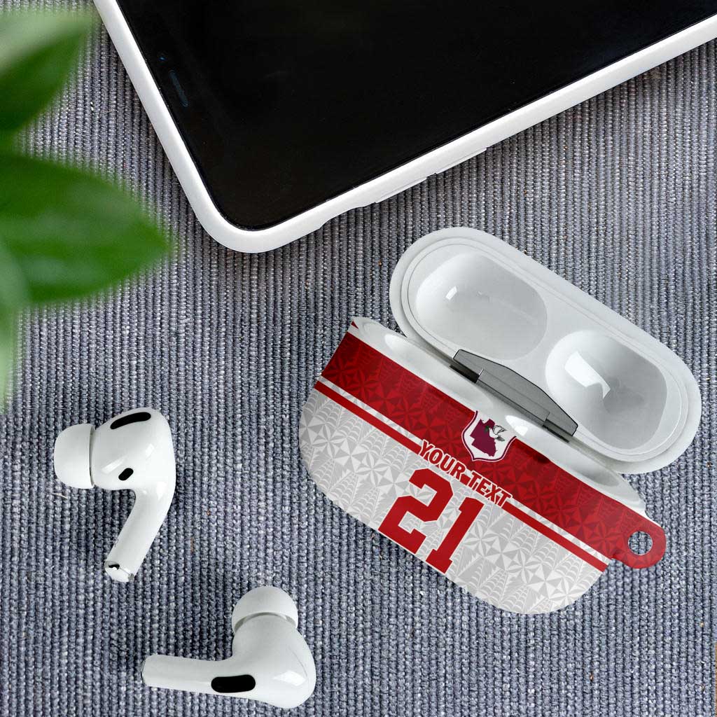Queensland Tonga Custom AirPods Case QLD with Tongan Ngatu Pattern - Aussie Hoodie