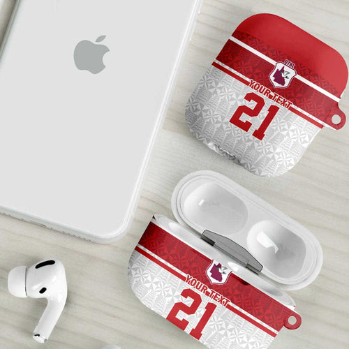 Queensland Tonga Custom AirPods Case QLD with Tongan Ngatu Pattern - Aussie Hoodie