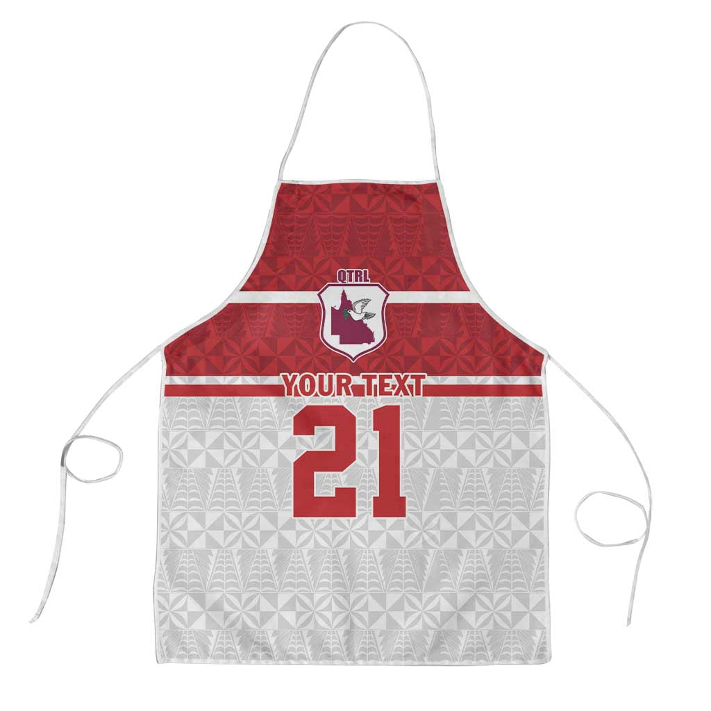 Queensland Tonga Custom Apron QLD with Tongan Ngatu Pattern - Aussie Hoodie