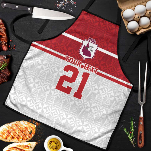 Queensland Tonga Custom Apron QLD with Tongan Ngatu Pattern - Aussie Hoodie