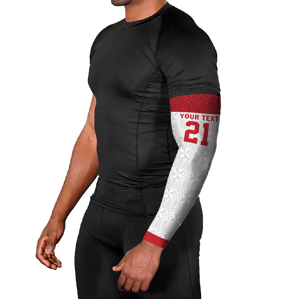Queensland Tonga Custom Arm Sleeves QLD with Tongan Ngatu Pattern - Aussie Hoodie
