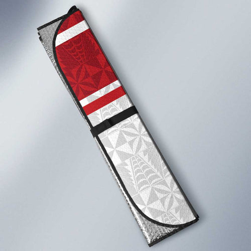 Queensland Tonga Custom Auto Sun Shade QLD with Tongan Ngatu Pattern - Aussie Hoodie