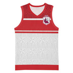Queensland Tonga Custom Basketball Jersey QLD with Tongan Ngatu Pattern - Aussie Hoodie