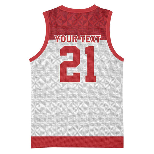 Queensland Tonga Custom Basketball Jersey QLD with Tongan Ngatu Pattern - Aussie Hoodie
