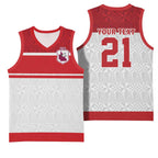 Queensland Tonga Custom Basketball Jersey QLD with Tongan Ngatu Pattern - Aussie Hoodie