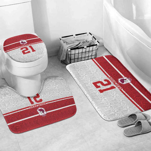 Queensland Tonga Custom Bathroom Set QLD with Tongan Ngatu Pattern - Aussie Hoodie