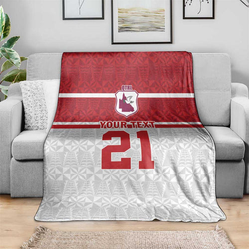 Queensland Tonga Custom Blanket QLD with Tongan Ngatu Pattern