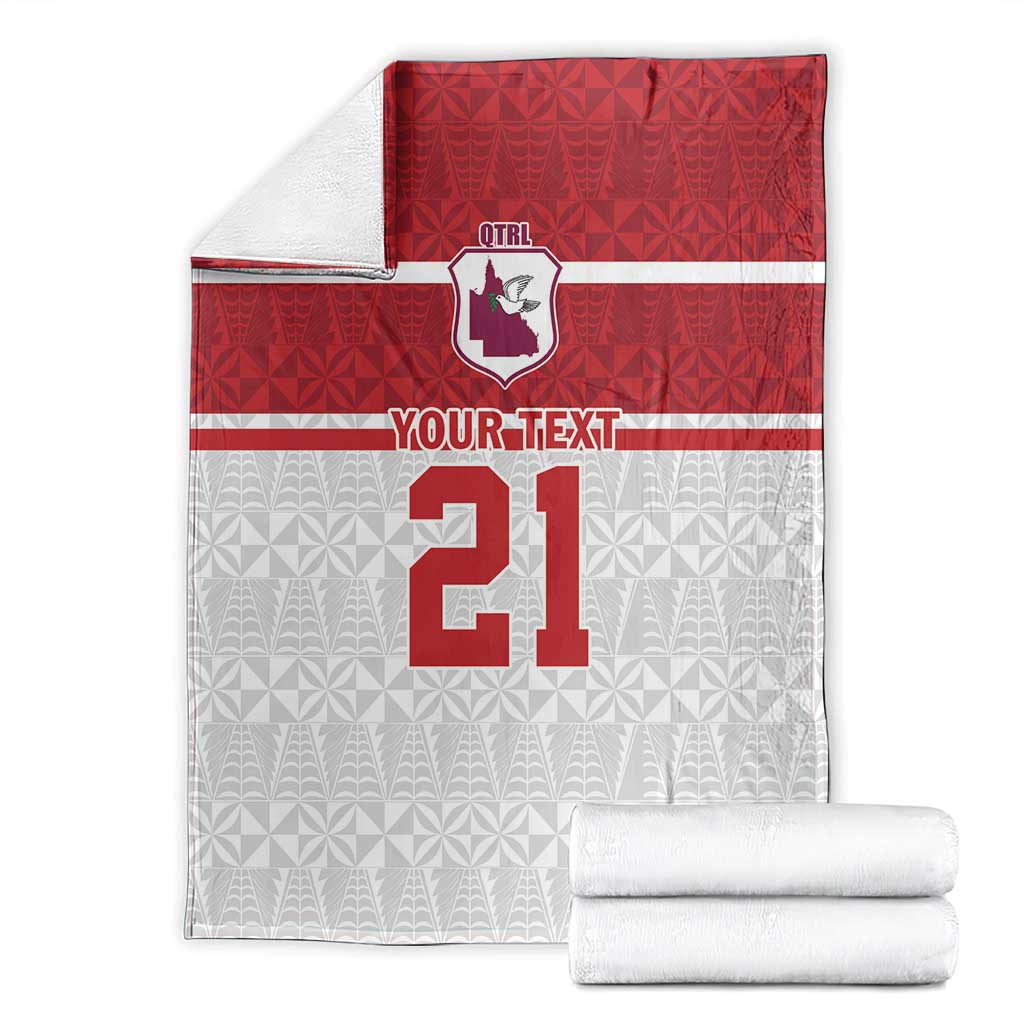 Queensland Tonga Custom Blanket QLD with Tongan Ngatu Pattern