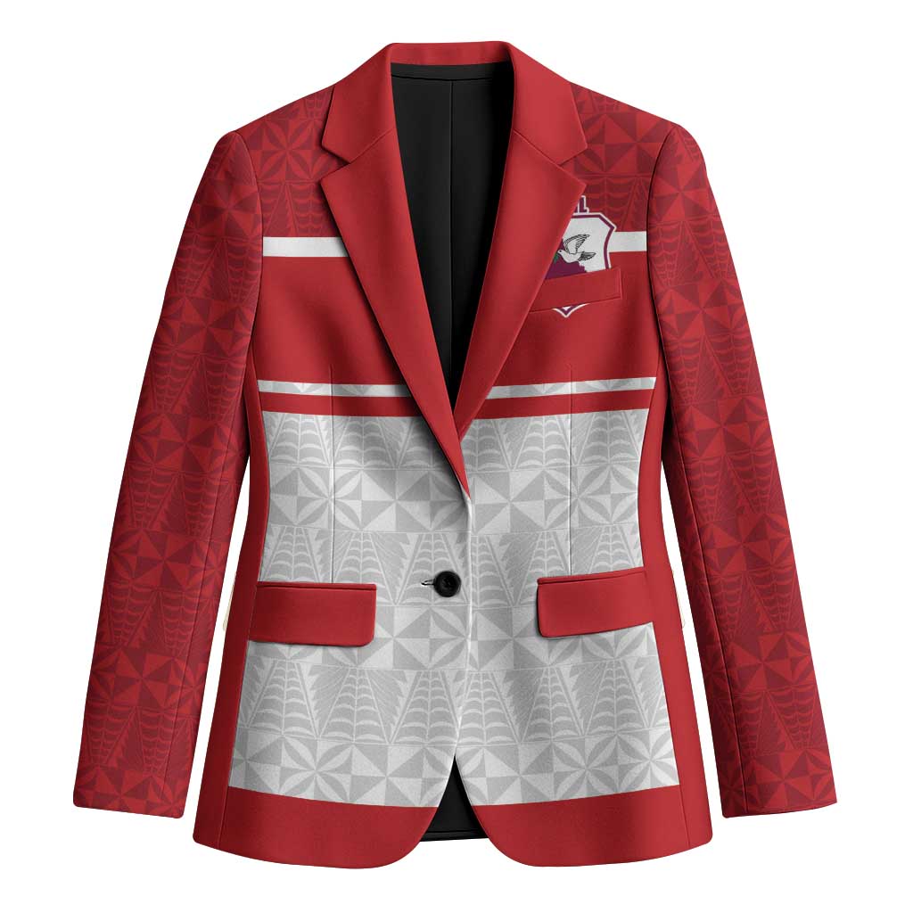 Queensland Tonga Custom Blazer QLD with Tongan Ngatu Pattern - Aussie Hoodie