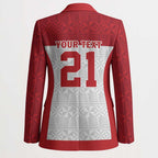 Queensland Tonga Custom Blazer QLD with Tongan Ngatu Pattern - Aussie Hoodie