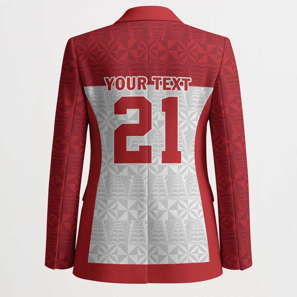 Queensland Tonga Custom Blazer QLD with Tongan Ngatu Pattern - Aussie Hoodie