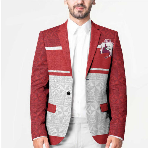 Queensland Tonga Custom Blazer QLD with Tongan Ngatu Pattern - Aussie Hoodie