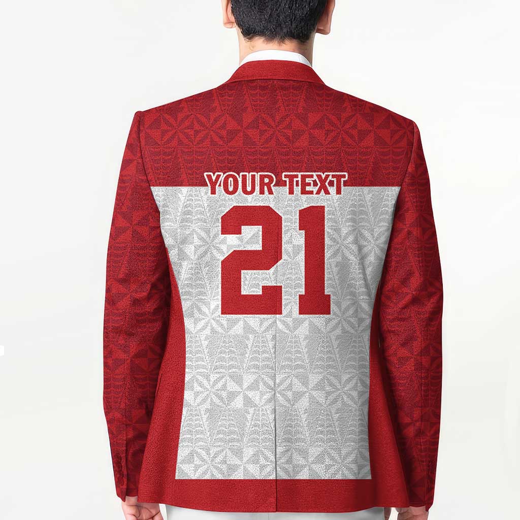 Queensland Tonga Custom Blazer QLD with Tongan Ngatu Pattern - Aussie Hoodie