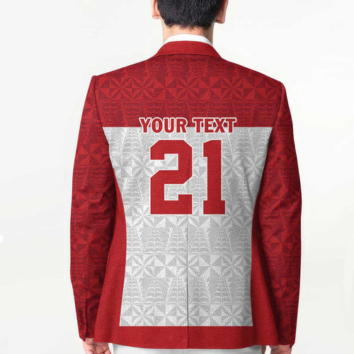 Queensland Tonga Custom Blazer QLD with Tongan Ngatu Pattern - Aussie Hoodie