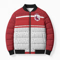 Queensland Tonga Custom Bomber Puffer Jacket QLD with Tongan Ngatu Pattern - Aussie Hoodie