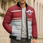 Queensland Tonga Custom Bomber Puffer Jacket QLD with Tongan Ngatu Pattern - Aussie Hoodie