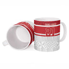 Queensland Tonga Custom Ceramic Mug QLD with Tongan Ngatu Pattern - Aussie Hoodie