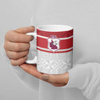 Queensland Tonga Custom Ceramic Mug QLD with Tongan Ngatu Pattern - Aussie Hoodie