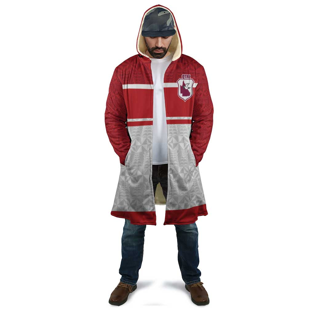 Queensland Tonga Custom Cloak QLD with Tongan Ngatu Pattern - Aussie Hoodie