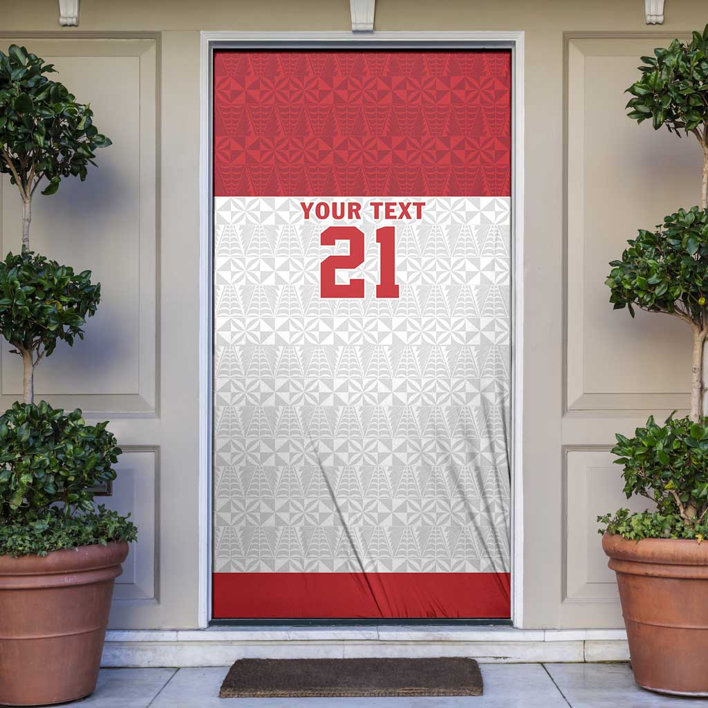 Queensland Tonga Custom Door Cover QLD with Tongan Ngatu Pattern - Aussie Hoodie