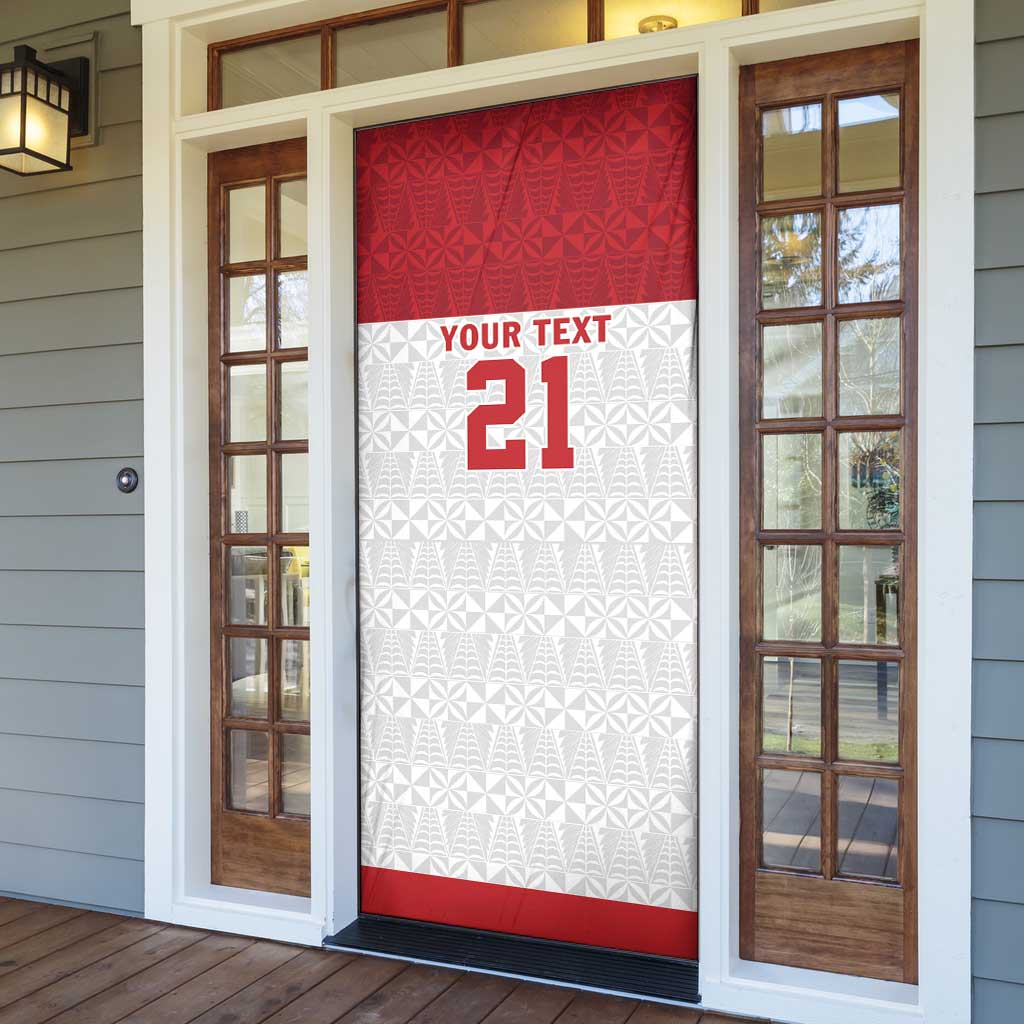 Queensland Tonga Custom Door Cover QLD with Tongan Ngatu Pattern - Aussie Hoodie