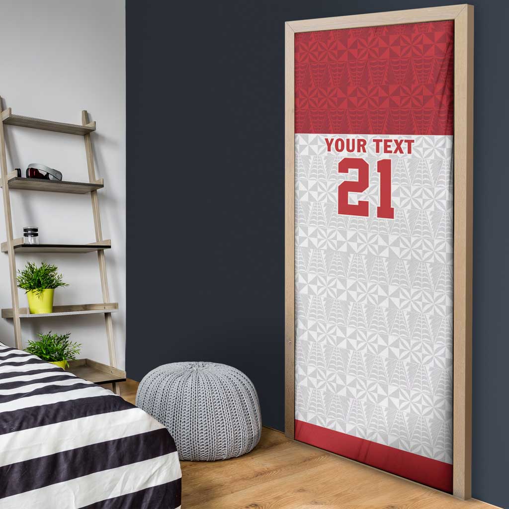 Queensland Tonga Custom Door Cover QLD with Tongan Ngatu Pattern - Aussie Hoodie