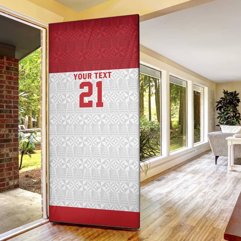 Queensland Tonga Custom Door Cover QLD with Tongan Ngatu Pattern - Aussie Hoodie
