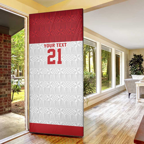 Queensland Tonga Custom Door Cover QLD with Tongan Ngatu Pattern - Aussie Hoodie