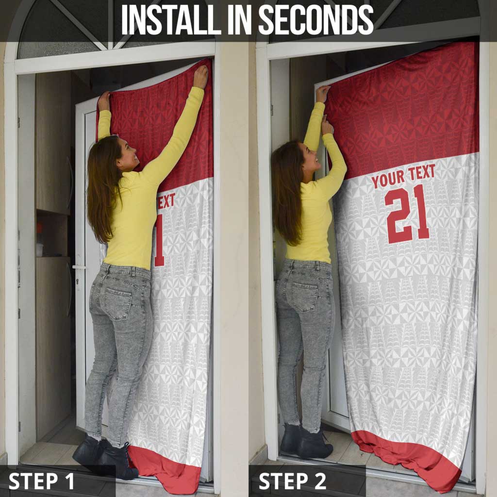 Queensland Tonga Custom Door Cover QLD with Tongan Ngatu Pattern - Aussie Hoodie
