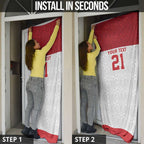 Queensland Tonga Custom Door Cover QLD with Tongan Ngatu Pattern - Aussie Hoodie