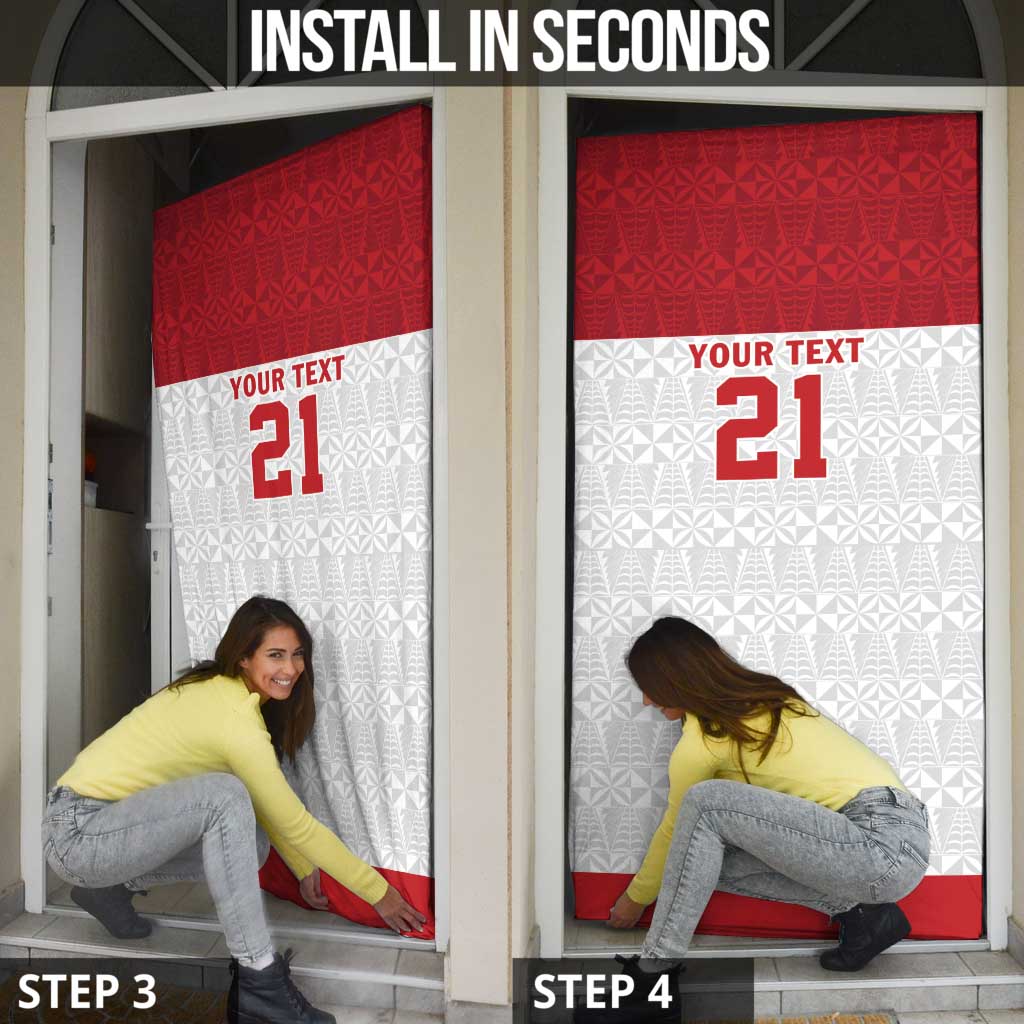Queensland Tonga Custom Door Cover QLD with Tongan Ngatu Pattern - Aussie Hoodie