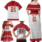 Queensland Tonga Custom Family Matching Off Shoulder Maxi Dress and Hawaiian Shirt QLD with Tongan Ngatu Pattern