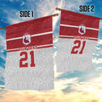 Queensland Tonga Custom Garden Flag QLD with Tongan Ngatu Pattern