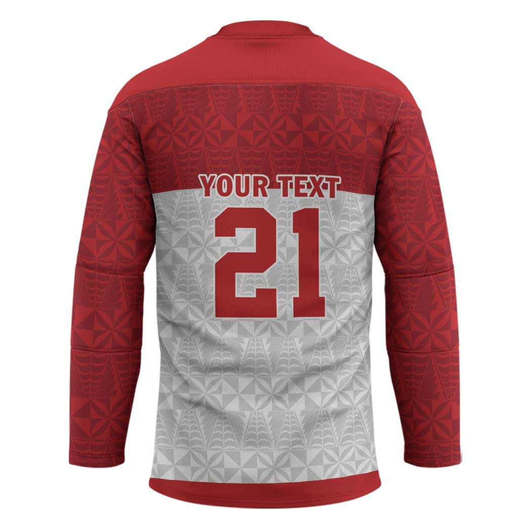 Queensland Tonga Custom Hockey Jersey QLD with Tongan Ngatu Pattern - Aussie Hoodie