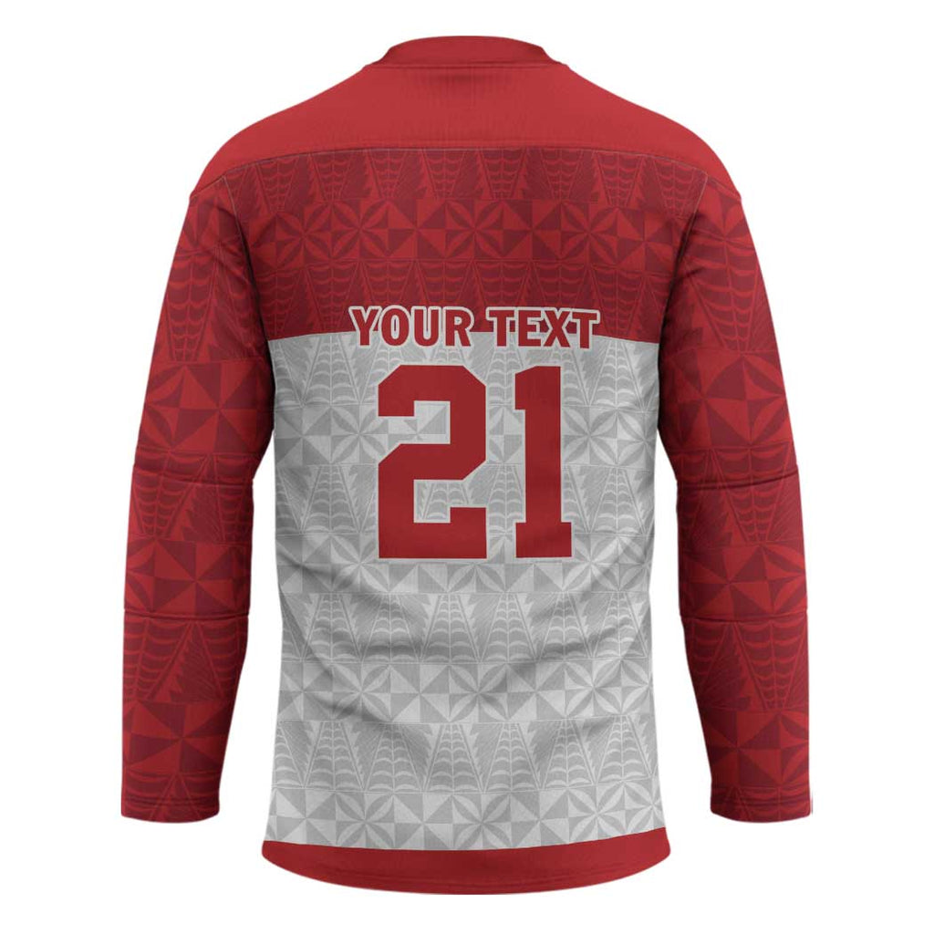 Queensland Tonga Custom Hockey Jersey QLD with Tongan Ngatu Pattern - Aussie Hoodie
